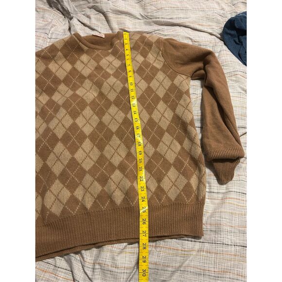 100% Camel Wool Brooks Brothers Vintage Scotland Sweater EUC $39 L see measureme - Picture 4 of 5